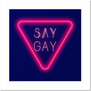 Say Gay - Pink Triangle Posters and Art